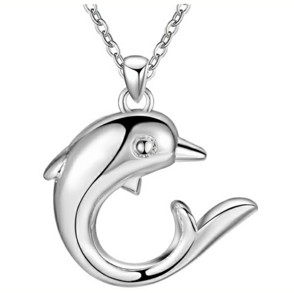 925 Sterling Silver Dolphin Jewelry Set - Picture 2 of 7